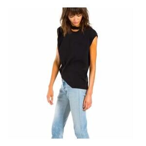 n:philanthropy Serge Black Muscle Distressed Shirt size Medium